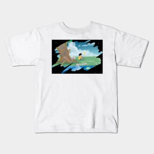 a kid reading book Kids T-Shirt